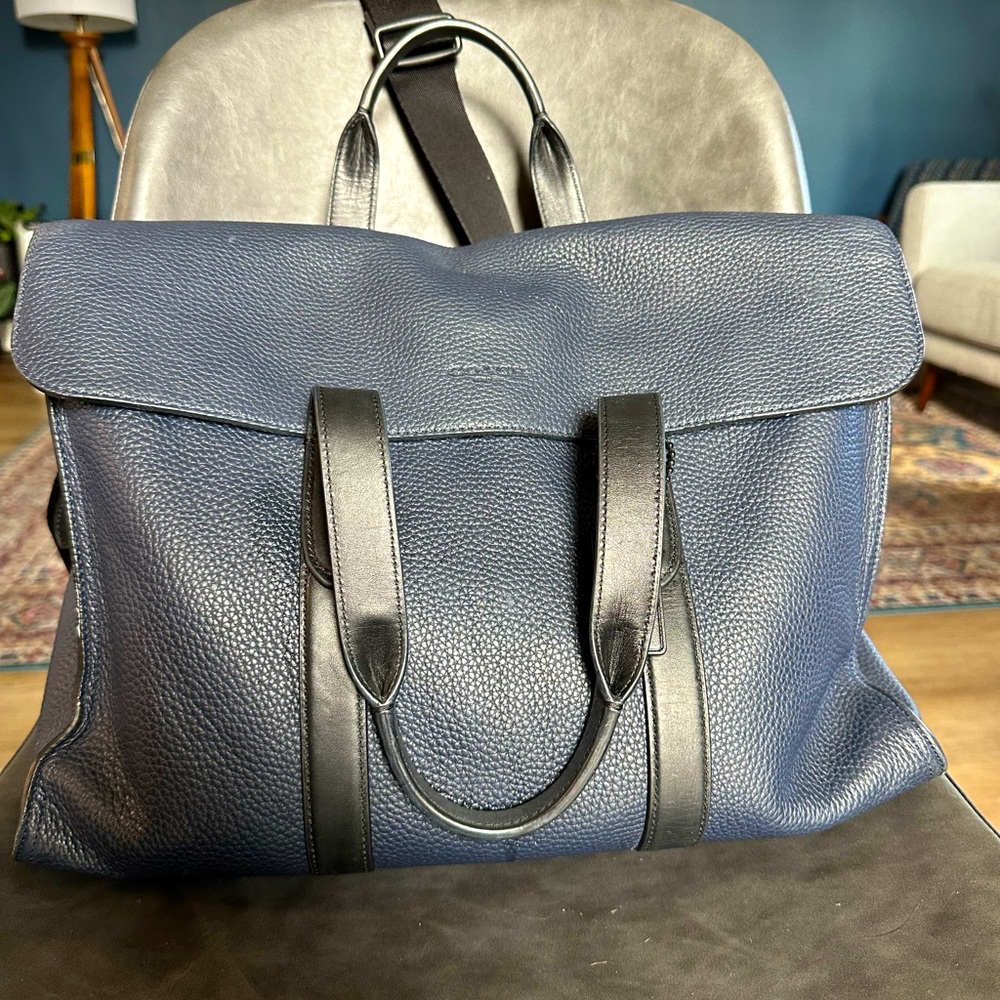 Navy Blue Coach Briefcase
